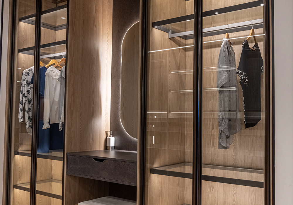 Stylish Glass with Functional Storage | Creative Closets
