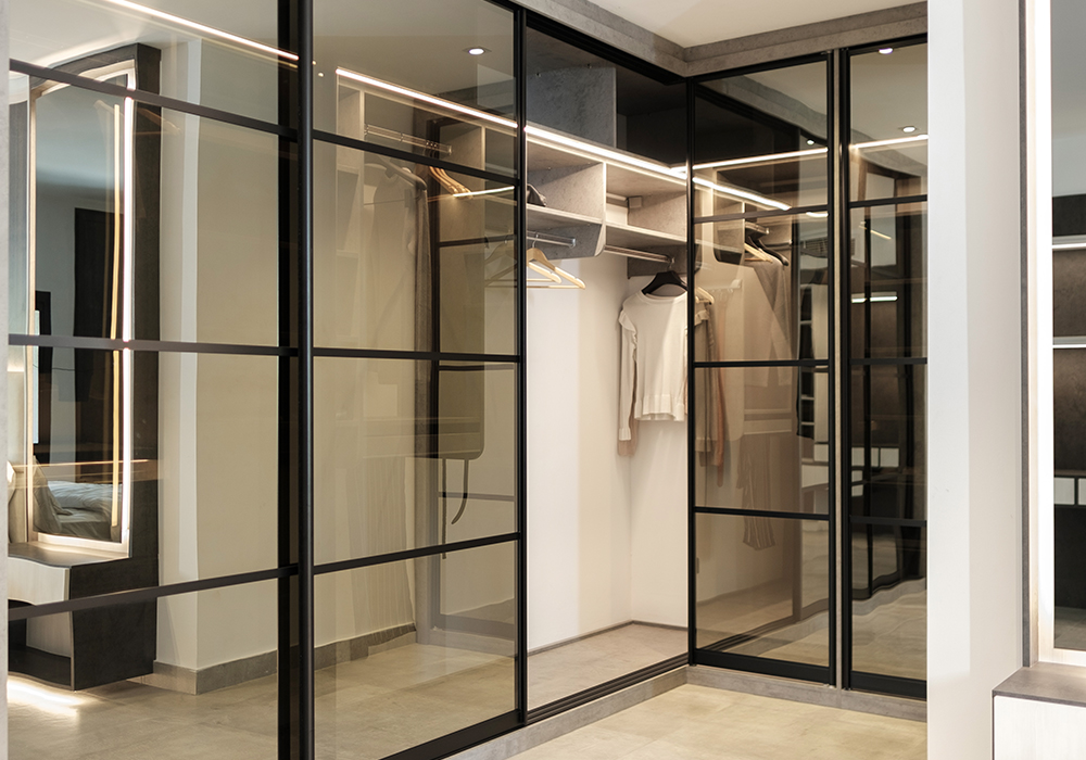 Stylish Glass with Functional Storage | Creative Closets