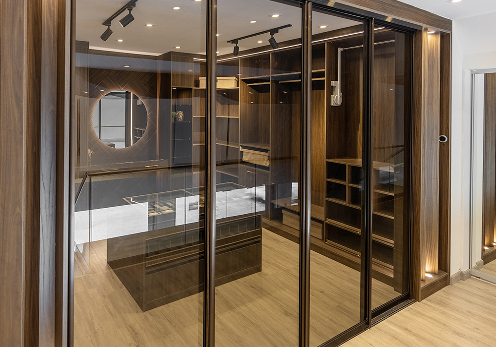 Stylish Glass with Functional Storage | Creative Closets
